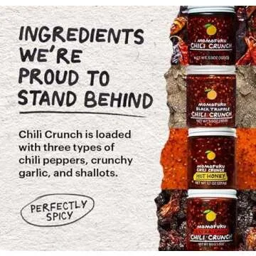 Momofuku Chili Crunch by David Chang, (5.5 Ounces), Chili Oil with Crunchy Garlic and Shallots, Spicy Chili Crisp