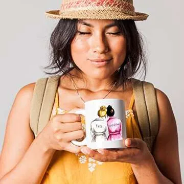 Wedding Mug for Maid Of Honor from Bride, Bridal Party Favors for Best Friend Bestie Sister, Funny Coffee Mug, White, Fine Bone China Ceramic, 11 oz