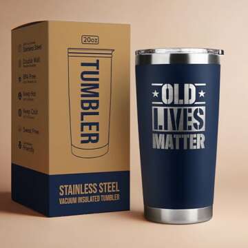 Gifts for Men - Mens Gifts for Grandpa, Him, Dad, Husband - 40th, 50th, 70th, 80th Birthday Gifts for Men - Men Christmas Gifts, Men's Christmas Gifts, Christmas Presents for Men - 40 Oz Tumbler