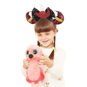 zhezesmila Mouse Ears Headband for Womens Pirate Accessories Pirate Costume Shiny Ears Bow for Theme Party Pirate Night