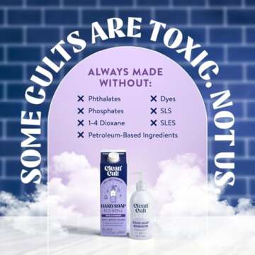 Cleancult - Wild Lavender - Moisturizing Liquid Hand Soap - Refillable Aluminum Bottle - Made with Aloe Vera & Lavender Essential Oil - Nourishes & Moisturizes Dry & Sensitive Skin - 12 oz - 1 Pack