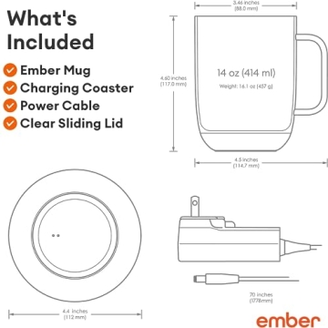 Ember Temperature Control Smart Mug 2 | 14 oz Heated Coffee Cup