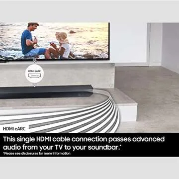 SAMSUNG HW-Q600C 3.1.2ch Soundbar w/Dolby Audio, Q-Symphony, Adaptive Sound, HDMI eARC, Game Mode Pro, Bluetooth, Acoustic Beam, Tap Sound