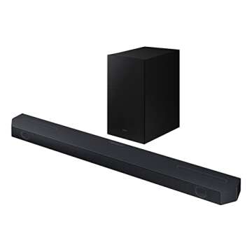 SAMSUNG HW-Q600C 3.1.2ch Soundbar w/Dolby Audio, Q-Symphony, Adaptive Sound, HDMI eARC, Game Mode Pro, Bluetooth, Acoustic Beam, Tap Sound