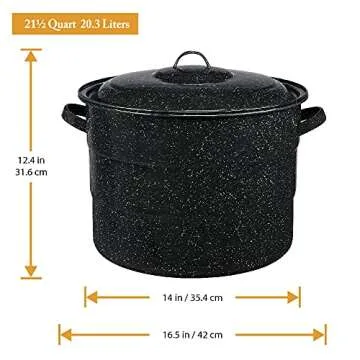 Granite Ware 21.5Q Water Bath Canner with Jar Rack