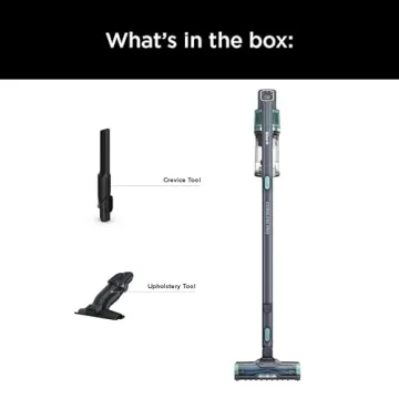 Shark IZ631H Cordless Pro Vacuum with PowerFins and Self-Cleaning Brushroll, Includes Upholstery Tool & Crevice Tool, Up To 60 Minute Runtime, HEPA Filtration, Cordless Vacuum, Dark Grey/Mojito