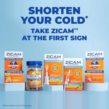 Zicam Cold Remedy Zinc RapidMelts, Elderberry Citrus Flavor, Homeopathic, Cold Shortening Medicine, ...