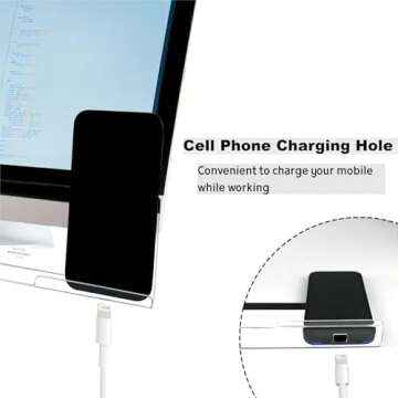 3PCS Monitor Memo Board (Left, Right & Bottom) Office Decor for Women Men, Desk Accessories Computer Monitor Memo Board with Phone Holder for Home Office Desktop, Comes with 1 Pack Sticky Note