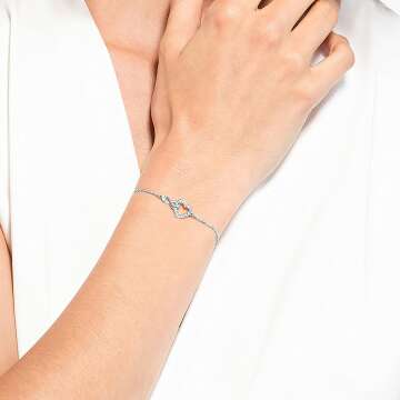 Swarovski Infinity Heart Jewelry - Rose Gold & Rhodium