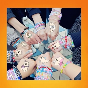 Fun 22pcs Halloween Ghost Temporary Tattoos for Parties