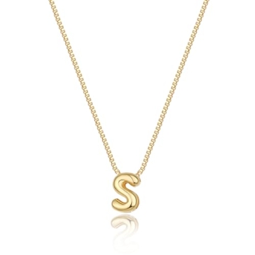 Dainty Gold Initial Necklace - 14K Plated Personalized Jewelry Gift