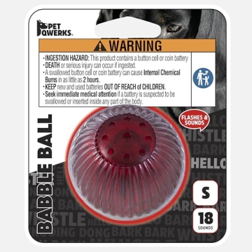 Pet Qwerks Blinky Babble Ball - Interactive Chew Toy