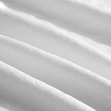 HYPREST 100% French Linen White Body Pillow Cover, Stone Washed Flax Linen Body Pillow Cover 20x54, Super Soft Breathable Cooling Moisture-Absorbing Bed Pillow Cover Envelope Design