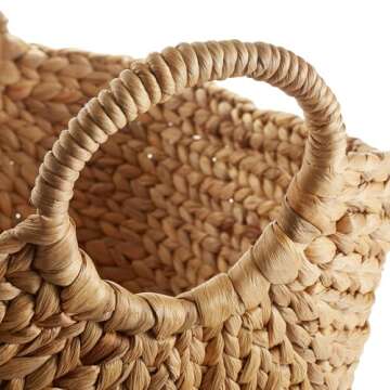 Natural Handwoven Large Laundry Basket with Handles