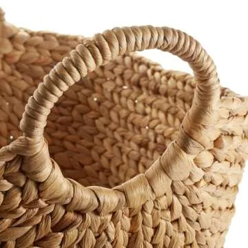Natural Handwoven Large Laundry Basket with Handles