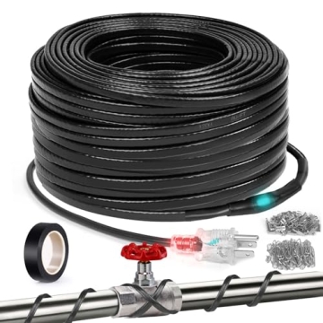 120V 8W/ft Heating Cable - Ultimate Winter Freeze Protection for Pipes