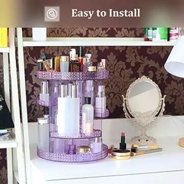 Awenia 360-Degree Makeup Organizer for Effortless Access