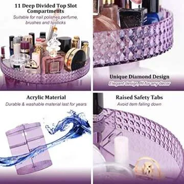 Awenia 360-Degree Makeup Organizer for Effortless Access