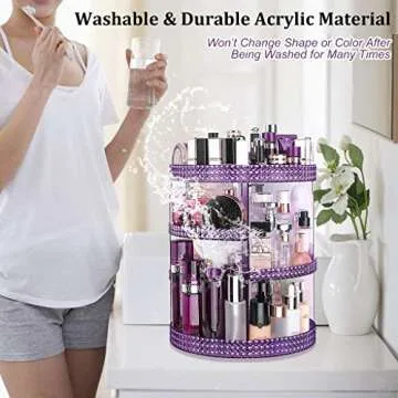 Awenia 360-Degree Makeup Organizer for Effortless Access