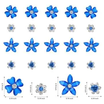 YISSION Mini Flower Hair Clips - Cute Rhinestone Hair Pins