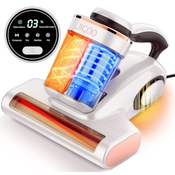 JIGOO Bed Vacuum Cleaner with Dust Sensor - Powerful and Efficient