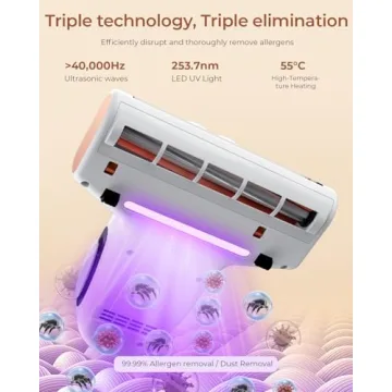 JIGOO J300 Mattress Vacuum Cleaner with Powerful Suction