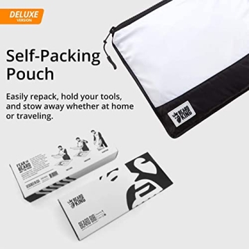 Beard King Beard Bib Apron - Shaving Set for Dad - As Seen on Shark Tank - Men's Hair Catcher for Shaving - Grooming Accessories - Packing Pouch, White