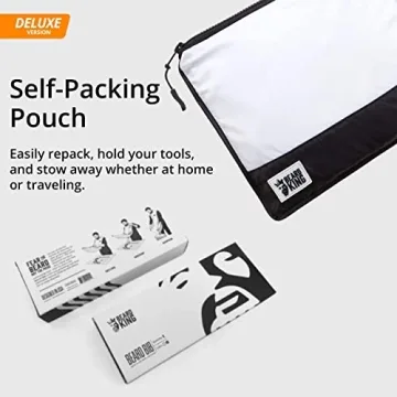 Beard King Beard Bib Apron - Shaving Set for Dad - As Seen on Shark Tank - Men's Hair Catcher for Shaving - Grooming Accessories - Packing Pouch, White