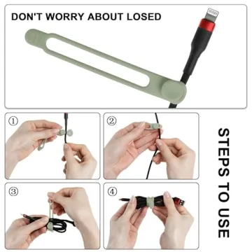 30Pcs Silicone Cable Ties for Easy Cord Management