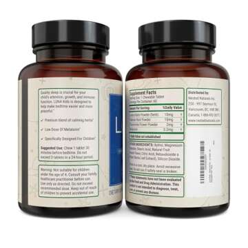 LUNA Kids | #1 Sleep Aid Tablets for Children 4+ and Sensitive Adults | Naturally Sourced Ingredient...