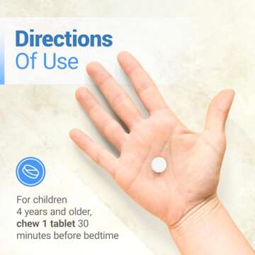 LUNA Kids | #1 Sleep Aid Tablets for Children 4+ and Sensitive Adults | Naturally Sourced Ingredients | 60 x Chewable Pills | Gentle, Herbal Supplement with Chamomile, Melatonin, Valerian & Lemon Balm