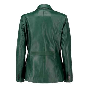 Jild Classic 2-Button Lambskin Leather Blazer for Women