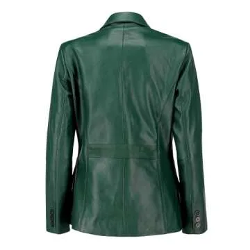 Jild Classic 2-Button Lambskin Leather Blazer for Women