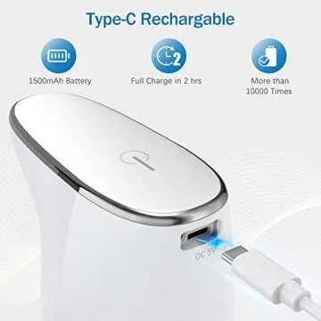 BEAUTURAL Automatic Foaming Soap Dispenser, Touchless Hand Soap Dispenser Rechargeable, Dish Soap Dispenser for Bathroom Countertop, Kitchen and Commercial 10oz/300ml