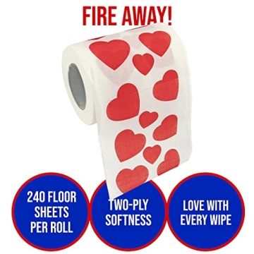 Fun Love Hearts Novelty Toilet Paper for Gifts