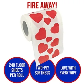 Fun Love Hearts Novelty Toilet Paper for Gifts