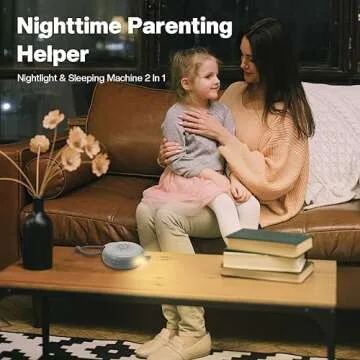 Portable Loycco White Noise Machine with Night Light and Timer