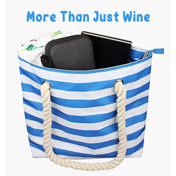 Famolay Wine Tote Bag - Insulated, Leakproof & Stylish