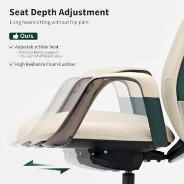 EUREKA ERGONOMIC Executive Office Chair Genuine Leather Office Chair, Modern Office Chair Home Office Desk Chairs with Wheels, Luxury Office Chair High Back Office Chair with Arms & Aluminum Base