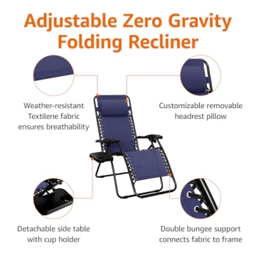 Adjustable Zero Gravity Lounge Chair for Relaxation