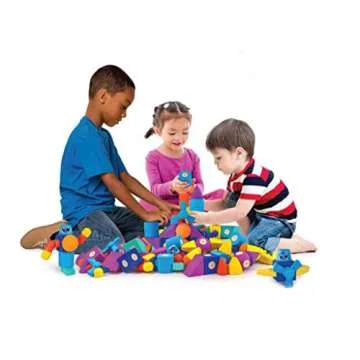 Blockaroo Magnetic Foam Blocks – STEM Preschool Toys for Children, Toddlers, Boys and Girls, The Ultimate Bath Toy – 50 Piece Set, Bath Building Blocks, Engineering Toys for Kids 3-6