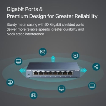 TP-Link TL-SG108 8-Port Gigabit Ethernet Network Switch