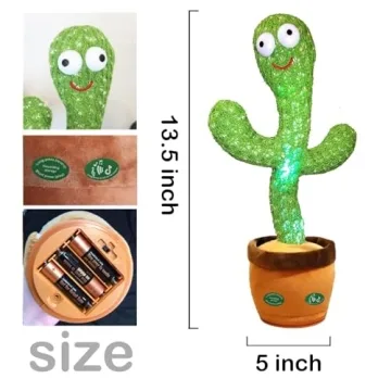 Pbooo Dancing Talking Cactus Toy - 120 Songs & Records
