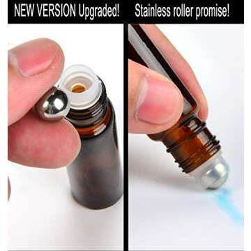 Youngever 18 Amber Glass Essential Oil Bottles Bundle