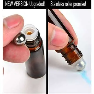 Youngever 18 Amber Glass Essential Oil Bottles Bundle