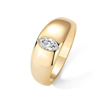 Stylish PAVOI 14K Gold-Plated Dome Statement Ring