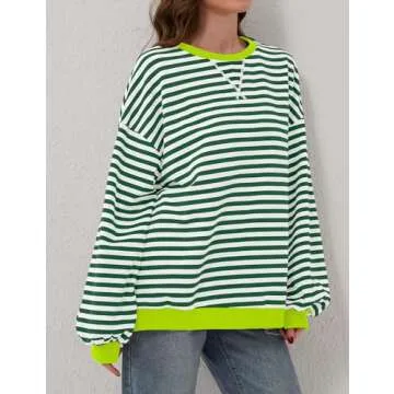 Stylish Women's Striped Oversized Sweatshirt for Every Occasion