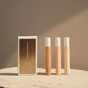 Summer Fridays Fragrance Trio Roll On Perfume Oils for Women and Men - Mood Lifting, Long Lasting - Coconut Wave, Soft Vanilla, Crisp Citrus - 0.3 Fl Oz, 3 Count (Pack of 1)