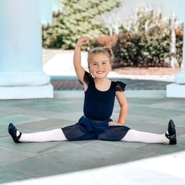 Stelle Ballet Leotards for Girls Long Sleeve Dance Dress Outfit Combo with Skirt and Tights (Toddler...