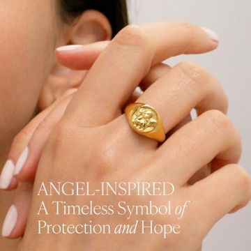 BENIQUE Tarnish-Resistant Gold Silver Signet Ring